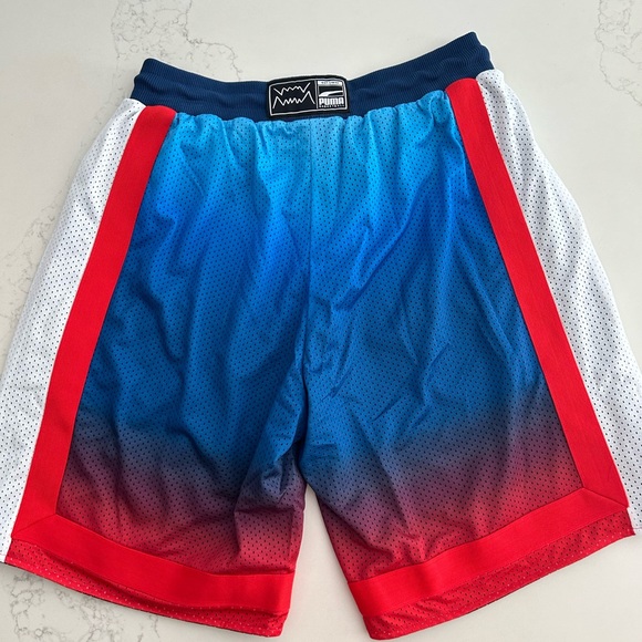 Puma BMW Motorsport Mesh Retro Shorts Blue Mens Large - Picture 3 of 10